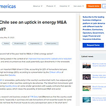 Could Chile see an uptick in energy M&A next half?